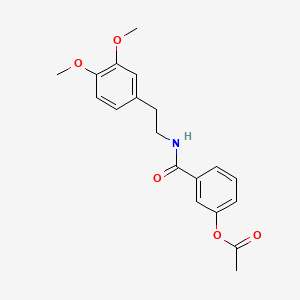 molecular formula C19H21NO5 B4407358 [3-[2-(3,4-Dimethoxyphenyl)ethylcarbamoyl]phenyl] acetate 