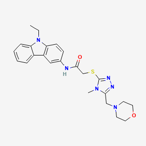 N-(9-ethyl-9H-carbazol-3-yl)-2-{[4-methyl-5-(4-morpholinylmethyl)-4H-1,2,4-triazol-3-yl]thio}acetamide