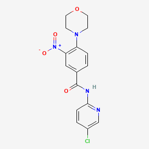 molecular formula C16H15ClN4O4 B4407417 N-(5-chloropyridin-2-yl)-4-(morpholin-4-yl)-3-nitrobenzamide CAS No. 842113-81-9