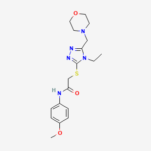 2-{[4-ethyl-5-(morpholin-4-ylmethyl)-4H-1,2,4-triazol-3-yl]sulfanyl}-N-(4-methoxyphenyl)acetamide