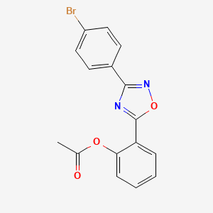 molecular formula C16H11BrN2O3 B4407456 2-[3-(4-bromophenyl)-1,2,4-oxadiazol-5-yl]phenyl acetate 