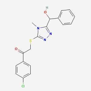 1-(4-chlorophenyl)-2-({5-[hydroxy(phenyl)methyl]-4-methyl-4H-1,2,4-triazol-3-yl}thio)ethanone