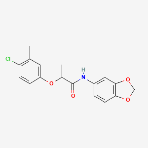 N-1,3-benzodioxol-5-yl-2-(4-chloro-3-methylphenoxy)propanamide