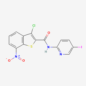 3-chloro-N-(5-iodo-2-pyridinyl)-7-nitro-1-benzothiophene-2-carboxamide