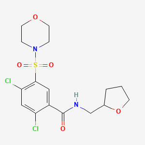 2,4-dichloro-5-(4-morpholinylsulfonyl)-N-(tetrahydro-2-furanylmethyl)benzamide