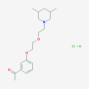 molecular formula C19H30ClNO3 B4407527 1-[3-[2-[2-(3,5-Dimethylpiperidin-1-yl)ethoxy]ethoxy]phenyl]ethanone;hydrochloride 