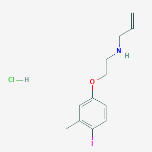 molecular formula C12H17ClINO B4407535 N-[2-(4-iodo-3-methylphenoxy)ethyl]-2-propen-1-amine hydrochloride 