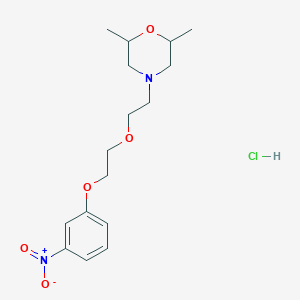 molecular formula C16H25ClN2O5 B4407542 2,6-Dimethyl-4-[2-[2-(3-nitrophenoxy)ethoxy]ethyl]morpholine;hydrochloride 