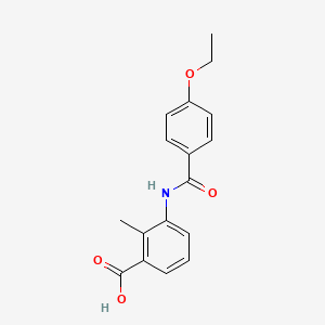 molecular formula C17H17NO4 B4407564 3-{[(4-Ethoxyphenyl)carbonyl]amino}-2-methylbenzoic acid 