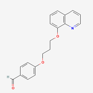 molecular formula C19H17NO3 B4407573 4-[3-(8-quinolinyloxy)propoxy]benzaldehyde 