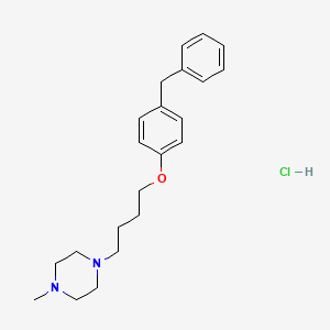 molecular formula C22H31ClN2O B4407579 1-[4-(4-Benzylphenoxy)butyl]-4-methylpiperazine;hydrochloride 