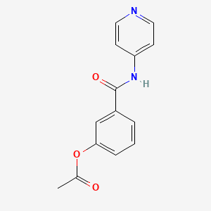 molecular formula C14H12N2O3 B4407584 3-[(4-pyridinylamino)carbonyl]phenyl acetate 