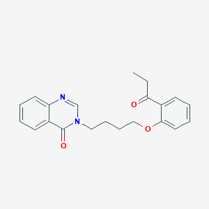 molecular formula C21H22N2O3 B4407594 3-[4-(2-propionylphenoxy)butyl]-4(3H)-quinazolinone 