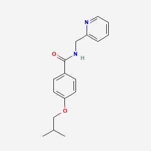 molecular formula C17H20N2O2 B4407597 4-isobutoxy-N-(2-pyridinylmethyl)benzamide 