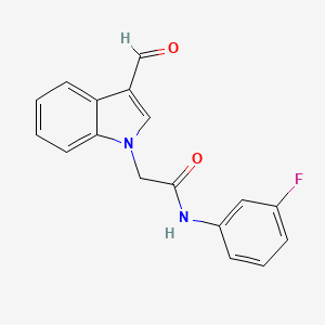 molecular formula C17H13FN2O2 B4407620 N-(3-fluorophenyl)-2-(3-formyl-1H-indol-1-yl)acetamide 