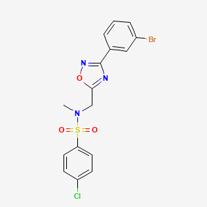 N-{[3-(3-bromophenyl)-1,2,4-oxadiazol-5-yl]methyl}-4-chloro-N-methylbenzenesulfonamide