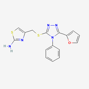 4-({[5-(2-furyl)-4-phenyl-4H-1,2,4-triazol-3-yl]thio}methyl)-1,3-thiazol-2-amine