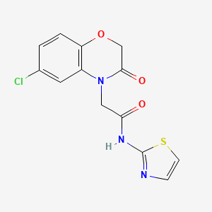 2-(6-chloro-3-oxo-1,4-benzoxazin-4-yl)-N-(1,3-thiazol-2-yl)acetamide