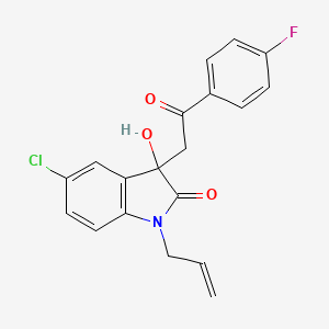 molecular formula C19H15ClFNO3 B4407667 1-allyl-5-chloro-3-[2-(4-fluorophenyl)-2-oxoethyl]-3-hydroxy-1,3-dihydro-2H-indol-2-one 