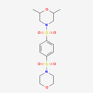 2,6-Dimethyl-4-(4-morpholin-4-ylsulfonylphenyl)sulfonylmorpholine