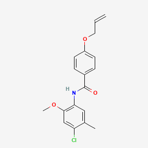 molecular formula C18H18ClNO3 B4407728 4-(allyloxy)-N-(4-chloro-2-methoxy-5-methylphenyl)benzamide 