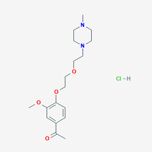 molecular formula C18H29ClN2O4 B4407743 1-[3-Methoxy-4-[2-[2-(4-methylpiperazin-1-yl)ethoxy]ethoxy]phenyl]ethanone;hydrochloride 