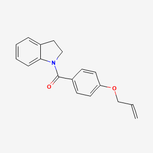 molecular formula C18H17NO2 B4407756 1-[4-(allyloxy)benzoyl]indoline 