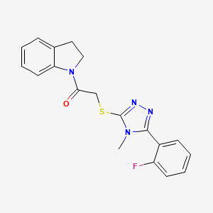 1-(2,3-dihydro-1H-indol-1-yl)-2-{[5-(2-fluorophenyl)-4-methyl-4H-1,2,4-triazol-3-yl]sulfanyl}ethanone