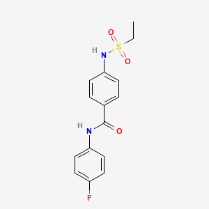 4-[(ethylsulfonyl)amino]-N-(4-fluorophenyl)benzamide