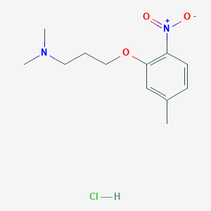 molecular formula C12H19ClN2O3 B4407801 N,N-dimethyl-3-(5-methyl-2-nitrophenoxy)propan-1-amine;hydrochloride 