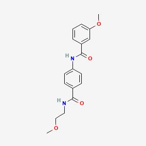 3-methoxy-N-(4-{[(2-methoxyethyl)amino]carbonyl}phenyl)benzamide