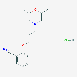 molecular formula C16H23ClN2O2 B4407830 2-[3-(2,6-dimethyl-4-morpholinyl)propoxy]benzonitrile hydrochloride 