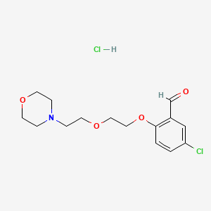 molecular formula C15H21Cl2NO4 B4407835 5-chloro-2-[2-(2-morpholin-4-ylethoxy)ethoxy]benzaldehyde hydrochloride 