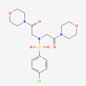 4-chloro-N,N-bis[2-(4-morpholinyl)-2-oxoethyl]benzenesulfonamide