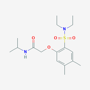 molecular formula C17H28N2O4S B4407861 2-[2-(diethylsulfamoyl)-4,5-dimethylphenoxy]-N-propan-2-ylacetamide 