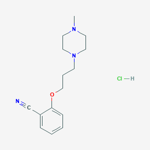 molecular formula C15H22ClN3O B4407878 2-[3-(4-methyl-1-piperazinyl)propoxy]benzonitrile hydrochloride 