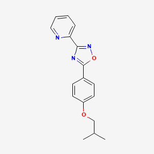 molecular formula C17H17N3O2 B4407902 2-[5-(4-isobutoxyphenyl)-1,2,4-oxadiazol-3-yl]pyridine 