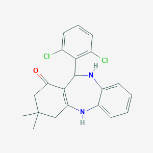 molecular formula C21H20Cl2N2O B440793 11-(2,6-二氯苯基)-3,3-二甲基-2,3,4,5,10,11-六氢-1H-二苯并[b,e][1,4]二氮杂卓-1-酮 CAS No. 406914-48-5