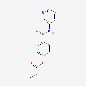 4-[(3-pyridinylamino)carbonyl]phenyl propionate