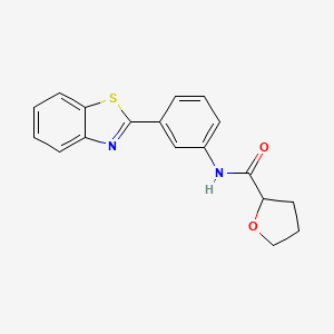 N-[3-(1,3-benzothiazol-2-yl)phenyl]tetrahydrofuran-2-carboxamide