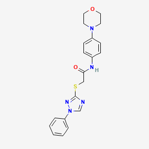 N-[4-(4-morpholinyl)phenyl]-2-[(1-phenyl-1H-1,2,4-triazol-3-yl)thio]acetamide