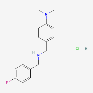 molecular formula C16H20ClFN2 B4407988 [4-(dimethylamino)benzyl](4-fluorobenzyl)amine hydrochloride 