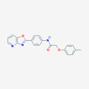 molecular formula C21H17N3O3 B440800 2-(4-methylphenoxy)-N-[4-(2-oxazolo[4,5-b]pyridinyl)phenyl]acetamide CAS No. 333774-00-8
