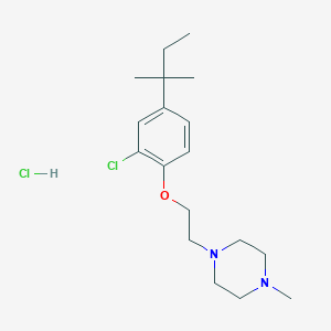 molecular formula C18H30Cl2N2O B4408006 1-[2-[2-Chloro-4-(2-methylbutan-2-yl)phenoxy]ethyl]-4-methylpiperazine;hydrochloride 