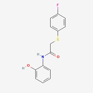 molecular formula C14H12FNO2S B4408023 2-[(4-fluorophenyl)thio]-N-(2-hydroxyphenyl)acetamide 