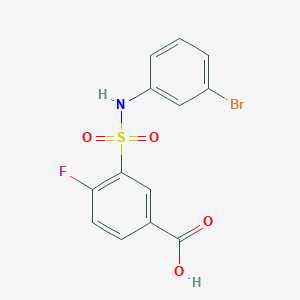 3-{[(3-bromophenyl)amino]sulfonyl}-4-fluorobenzoic acid