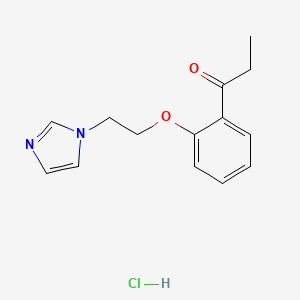 molecular formula C14H17ClN2O2 B4408056 1-[2-(2-Imidazol-1-ylethoxy)phenyl]propan-1-one;hydrochloride 