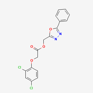 (5-Phenyl-1,3,4-oxadiazol-2-yl)methyl 2-(2,4-dichlorophenoxy)acetate