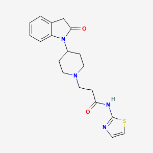 3-[4-(2-oxo-2,3-dihydro-1H-indol-1-yl)piperidin-1-yl]-N-1,3-thiazol-2-ylpropanamide