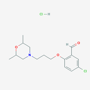 molecular formula C16H23Cl2NO3 B4408100 5-chloro-2-[3-(2,6-dimethylmorpholin-4-yl)propoxy]benzaldehyde hydrochloride 